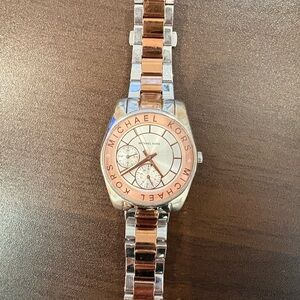 Michael Kors Two-Tone Rose and Silver Watch